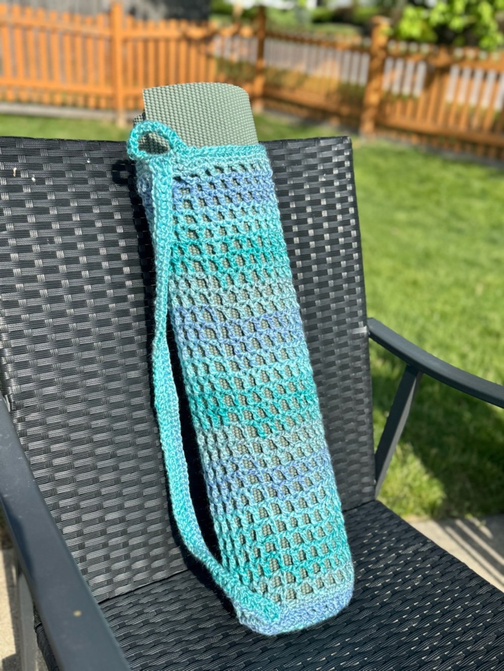 Handmade Crochet Yoga Mat Bag